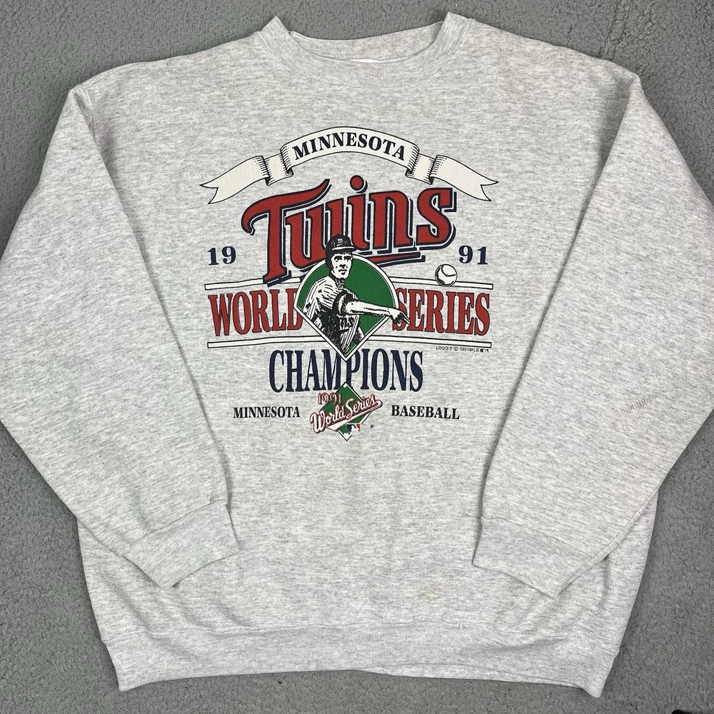 Vintage Minnesota Twins 1991 World Series Champion Sweater MLB Baseball Crewneck